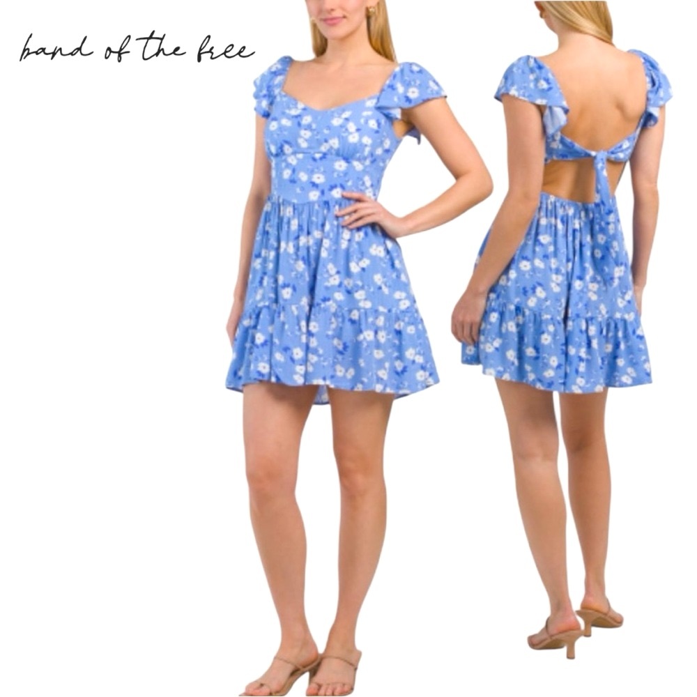 048 NWT Band of the Free Blue Floral Dress - Picture 2 of 9
